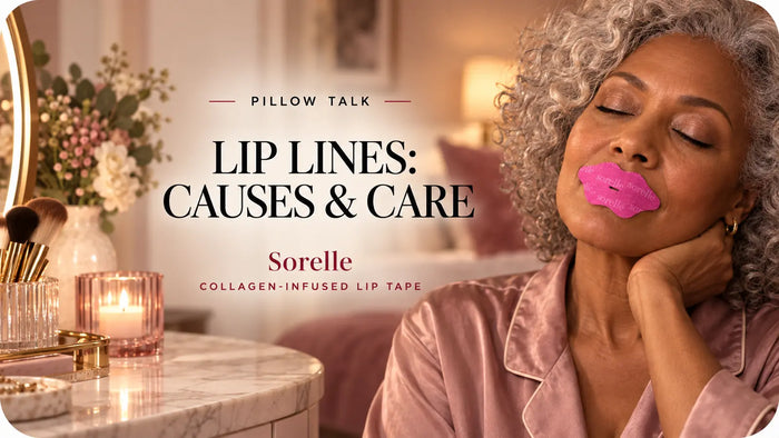 Lip lines causes and care with Sorelle overnight lip care