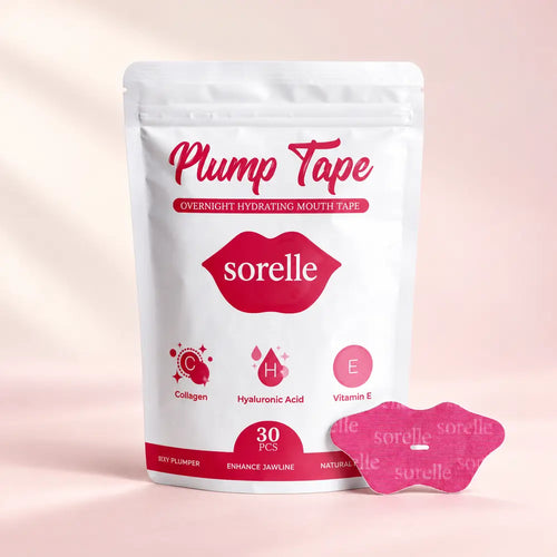Sorelle Plump Tape pouch and collagen-infused overnight lip tape