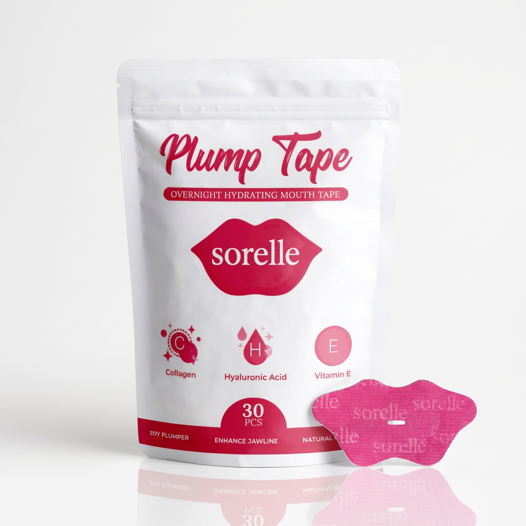 Sorelle Plump Tape pouch — overnight hydrating mouth tape, 30 pieces