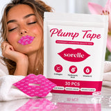 Sorelle Plump Tape lip-shaped overnight mask on model